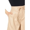 [BLANKNYC] Women’s Luxury Clothing Vegan Leather Hi Rise Pleat Detail Short with Drawcord Waist Detail, Comfortable & Stylish(Deep Energy)