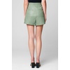 [BLANKNYC] Women’s Luxury Clothing Vegan Leather Hi Rise Pleat Detail Short with Drawcord Waist Detail, Comfortable & Stylish(Joyous Shout)