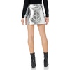 Blank NYC Vegan Leather Mini Skirt(Silver Springs)