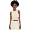 Blank NYC Talk Embroidered Top(Beige/Blue)