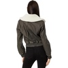 Blank NYC Leather Bomber with Sherpa Collar(Night Crawler)